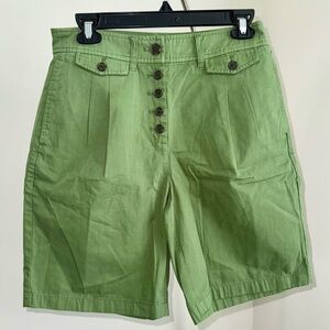 NWT J.Crew High-Rise Button-Front Chino Shorts Army Green | Size 4